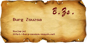 Burg Zsuzsa névjegykártya